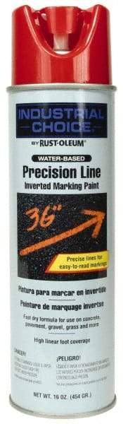 Rust-Oleum - 17 fl oz Red Marking Paint - 600' to 700' Coverage at 1" Wide, Water-Based Formula - Industrial Tool & Supply