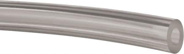 Made in USA - 1/4" ID x 1/2" OD, 1/8" Wall Thickness, Cut to Length (100' Standard Length) Polyurethane Tube - Clear, 71 Max psi - Industrial Tool & Supply