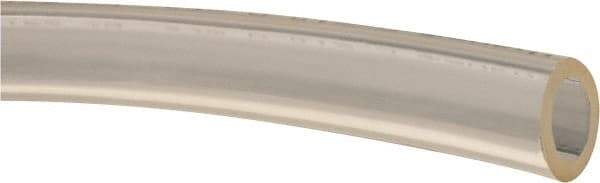 Made in USA - 1/2" ID x 3/4" OD, 1/8" Wall Thickness, Cut to Length (100' Standard Length) Polyurethane Tube - Clear, 41 Max psi - Industrial Tool & Supply