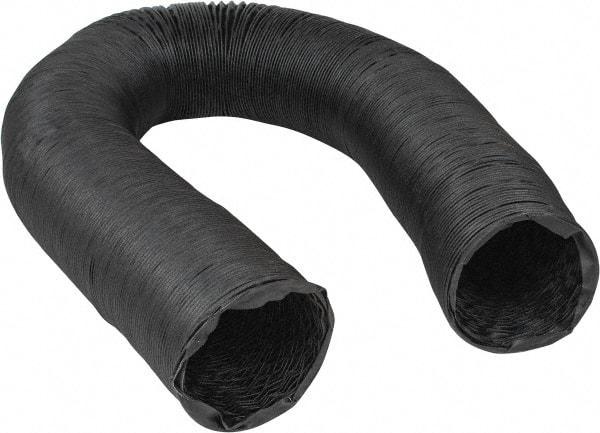 Hi-Tech Duravent - 8" ID, 25' Long, Neoprene Coated Polyester Blower & Duct Hose - Black, 10" Bend Radius, 15 In/Hg, 21 Max psi, -40 to 250°F, Chemical and Abrasion Resistant - Industrial Tool & Supply