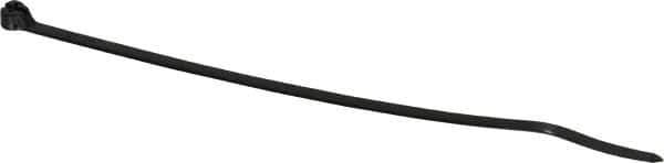 Thomas & Betts - 7.31" Long Black Polypropylene Standard Cable Tie - 30 Lb Tensile Strength, 1.22mm Thick, 1-1/2" Max Bundle Diam - Industrial Tool & Supply