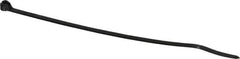 Thomas & Betts - 7.31" Long Black Polypropylene Standard Cable Tie - 30 Lb Tensile Strength, 1.22mm Thick, 1-1/2" Max Bundle Diam - Industrial Tool & Supply