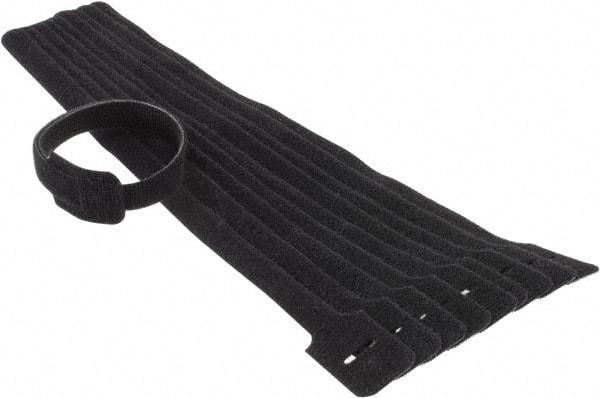 Thomas & Betts - 13" Long Black Nylon & Polyethylene Hook & Loop Strap - 50 Lb Tensile Strength, 1/16" Thick, 88.9mm Max Bundle Diam - Industrial Tool & Supply