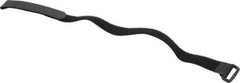 Thomas & Betts - 18" Long Black Nylon Hook & Loop Strap - 50 Lb Tensile Strength, 1/16" Thick, 127mm Max Bundle Diam - Industrial Tool & Supply