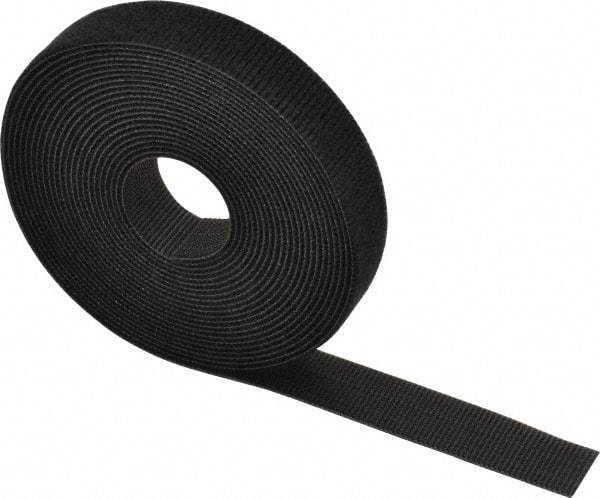 Thomas & Betts - 180" Long Black Nylon & Polyethylene Hook & Loop Strap - 50 Lb Tensile Strength, 1/16" Thick - Industrial Tool & Supply