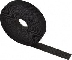 Thomas & Betts - 180" Long Black Nylon & Polyethylene Hook & Loop Strap - 50 Lb Tensile Strength, 1/16" Thick - Industrial Tool & Supply
