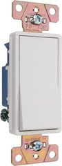 Pass & Seymour - 1 Pole, 120 to 277 VAC, 15 Amp, Specification Grade, Rocker, Wall and Dimmer Light Switch - 1.3 Inch Wide x 4.2 Inch High - Industrial Tool & Supply