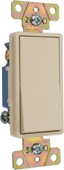 Pass & Seymour - 3 Pole, 120 to 277 VAC, 15 Amp, Specification Grade, Rocker, Wall and Dimmer Light Switch - 1.3 Inch Wide x 4.2 Inch High - Industrial Tool & Supply