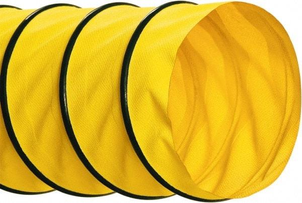 Hi-Tech Duravent - 6" ID, 25' Long, Polyester Blower & Duct Hose - Yellow, 3" Bend Radius, 19 In/Hg, 20 Max psi, -40 to 250°F, UV Resistant - Industrial Tool & Supply