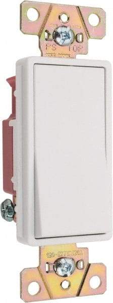 Pass & Seymour - 1 Pole, 120 to 277 VAC, 20 Amp, Specification Grade, Rocker, Wall and Dimmer Light Switch - 1.3 Inch Wide x 4.2 Inch High - Industrial Tool & Supply