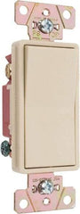 Pass & Seymour - 3 Pole, 120 to 277 VAC, 20 Amp, Specification Grade, Rocker, Wall and Dimmer Light Switch - 1.3 Inch Wide x 4.2 Inch High - Industrial Tool & Supply