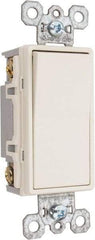 Pass & Seymour - 4 Pole, 120 to 277 VAC, 15 Amp, Specification Grade, Rocker, Wall and Dimmer Light Switch - 1.43 Inch Wide x 4.19 Inch High - Industrial Tool & Supply