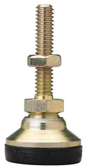 J.W. Winco - M16 x 2 Bolt Thread, Studded Pivotal Stud Mount Leveling Pad & Mount - 1,623 Kg Capacity, 64mm Base Diam - Industrial Tool & Supply