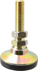J.W. Winco - 1/2-13 Bolt Thread, Studded Pivotal Stud Mount Leveling Pad & Mount - 3,750 Max Lb Capacity, 1.88" Base Diam - Industrial Tool & Supply