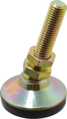 J.W. Winco - M12 x 1.75 Bolt Thread, Studded Pivotal Stud Mount Leveling Pad & Mount - 1,400 Kg Capacity, 48mm Base Diam - Industrial Tool & Supply