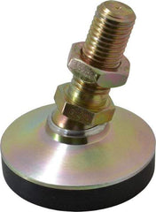 J.W. Winco - M20 x 2.5 Bolt Thread, Studded Pivotal Stud Mount Leveling Pad & Mount - 2,071 Kg Capacity, 76mm Base Diam - Industrial Tool & Supply