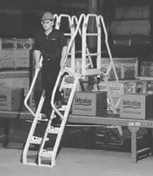 Made in USA - 7' High 1,000 Lb Capacity Alternating Tread Stair - Industrial Tool & Supply