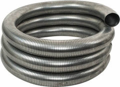 Federal Hose - 4" ID, -60 to 400°F, Galvanized Steel Unlined Flexible Metal Duct Hose - 18" Bend Radius, 25' Long - Industrial Tool & Supply