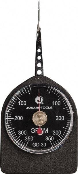 Jonard Tools - 0.11 Lb. Capacity, Mechanical Tension and Compression Force Gage - 10 gf Resolution, Aluminum Housing - Industrial Tool & Supply