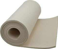 Made in USA - 1/4 Inch Thick x 60 Inch Wide x 12 Inch Long, Pressed Wool Felt Sheet - 4 Lbs/Square Yd., White, 500 psi - Industrial Tool & Supply