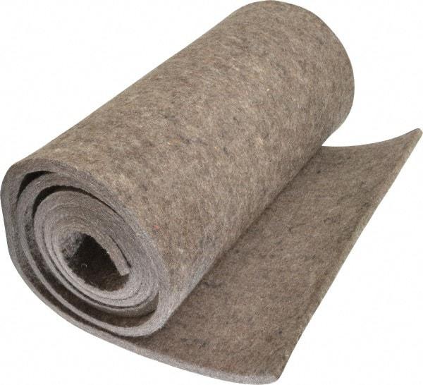 Made in USA - 3/8 Inch Thick x 60 Inch Wide x 12 Inch Long, Pressed Wool Felt Sheet - 6 Lbs/Square Yd., Gray, 400 psi - Industrial Tool & Supply
