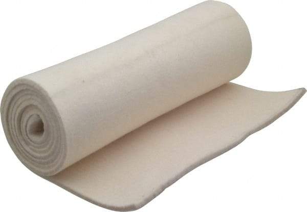 Made in USA - 3/16 Inch Thick x 66 Inch Wide x 12 Inch Long, Pressed Wool Felt Sheet - 2.3 Lbs/Square Yd., White, 400 psi - Industrial Tool & Supply