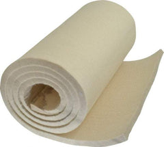 Made in USA - 1/2 Inch Thick x 66 Inch Wide x 12 Inch Long, Pressed Wool Felt Sheet - 6 Lbs/Square Yd., White, 400 psi - Industrial Tool & Supply