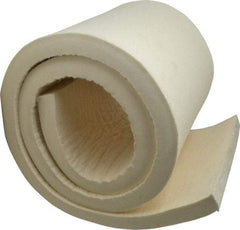 Made in USA - 3/4 Inch Thick x 66 Inch Wide x 12 Inch Long, Pressed Wool Felt Sheet - 9.2 Lbs/Square Yd., White, 400 psi - Industrial Tool & Supply