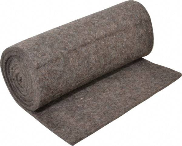 Made in USA - 1/4 Inch Thick x 72 Inch Wide x 12 Inch Long, Pressed Wool Felt Sheet - 2.1 Lbs/Square Yd., Gray, 75 psi - Industrial Tool & Supply