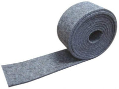 Made in USA - 1/8 Inch Thick x 1-1/2 Inch Wide x 10 Ft. Long, Felt Stripping - Gray, Plain Backing - Industrial Tool & Supply