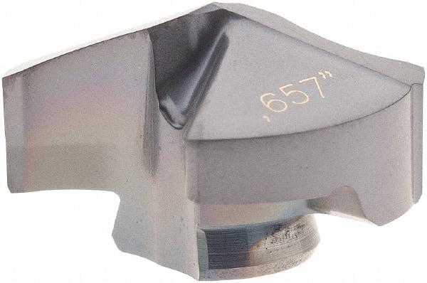 Ingersoll Cutting Tools - Series Y, 16.7mm Diam Grade IN2005 140° Replaceable Drill Tip - Carbide, TiAlN Finish, 16 Seat Size - Industrial Tool & Supply