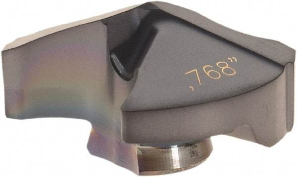 Ingersoll Cutting Tools - Series Y, 19.5mm Diam Grade IN2005 140° Replaceable Drill Tip - Carbide, TiAlN Finish, 19 Seat Size - Industrial Tool & Supply