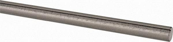 Made in USA - 3/8" Diam, 2' Long, 1045 Steel Keyed Round Linear Shafting - 3/32" Key - Industrial Tool & Supply