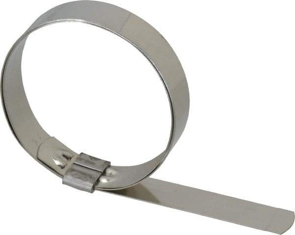 IDEAL TRIDON - 3" ID, Grade 201, Stainless Steel Preformed J-Type Clamp - 3/4" Wide x 0.03" Thick - Industrial Tool & Supply