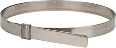 IDEAL TRIDON - 7" ID, Grade 201, Stainless Steel Preformed J-Type Clamp - 3/4" Wide x 0.03" Thick - Industrial Tool & Supply