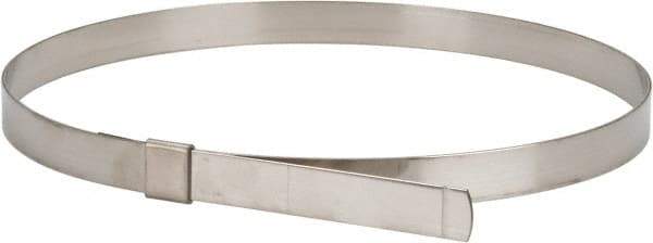 IDEAL TRIDON - 8" ID, Grade 201, Stainless Steel Preformed Center Punch Type Clamp - 5/8" Wide x 0.025" Thick - Industrial Tool & Supply