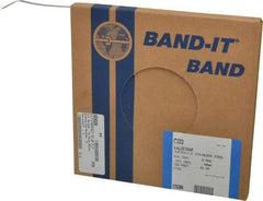 Made in USA - Grade 200 to 300, Stainless Steel Banding Strap Roll - 3/8" Wide x 0.015" Thick - Industrial Tool & Supply
