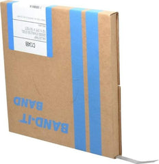 Made in USA - Grade 200 to 300, Stainless Steel Banding Strap Roll - 1/2" Wide x 0.015" Thick - Industrial Tool & Supply