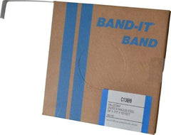 Made in USA - Grade 200 to 300, Stainless Steel Banding Strap Roll - 3/4" Wide x 0.015" Thick - Industrial Tool & Supply