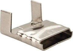 Made in USA - Grade 200 to 300, Stainless Steel Banding Strap Buckle - 5/8" Wide - Industrial Tool & Supply