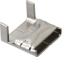 Made in USA - Grade 200 to 300, Stainless Steel Banding Strap Buckle - 3/4" Wide - Industrial Tool & Supply