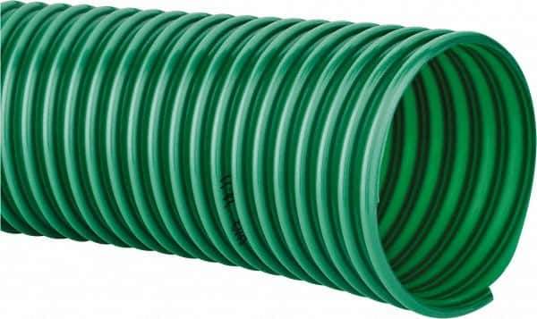 Continental ContiTech - 6" ID, 5 Hg Vac Rating, PVC Vacuum & Duct Hose - 100' Long, Metallic Green, 10" Bend Radius, 15 to 150°F - Industrial Tool & Supply