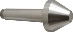 Riten - 2-3/4" Head Diam, Hardened Tool Steel Bull Nose Point Solid Dead Center - 4MT Morse Taper, 2-3/4" Point Diam, 1.508" Point Length, 2-15/16" OAL - Industrial Tool & Supply