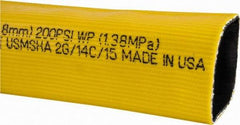 Continental ContiTech - 2" ID x 2.34" OD, 200 Working psi, Yellow Polymer Hose, Lays Flat - Cut to Length, -10 to 150°F - Industrial Tool & Supply