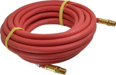 Continental ContiTech - 1/4" ID x 0.527" OD 25' Long Multipurpose Air Hose - MNPT x MNPT Ends, 250 Working psi, -40 to 190°F, 1/4" Fitting, Red - Industrial Tool & Supply