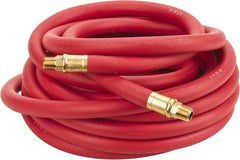Continental ContiTech - 3/8" ID x 0.7" OD 25' Long Multipurpose Air Hose - MNPT x MNPT Ends, 250 Working psi, -40 to 190°F, 1/4" Fitting, Red - Industrial Tool & Supply