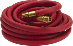 Continental ContiTech - 1/2" ID x 0.838" OD 25' Long Multipurpose Air Hose - MNPT x MNPT Ends, 250 Working psi, -40 to 190°F, 1/2" Fitting, Red - Industrial Tool & Supply