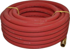 Continental ContiTech - 1/2" ID x 0.838" OD 50' Long Multipurpose Air Hose - MNPT x MNPT Ends, 250 Working psi, -40 to 190°F, 1/2" Fitting, Red - Industrial Tool & Supply