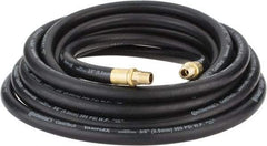 Continental ContiTech - 3/8" ID x 0.688" OD 25' Long Oil Resistant Air Hose - MNPT x MNPT Ends, 300 Working psi, -20 to 190°F, 1/4" Fitting, Black - Industrial Tool & Supply