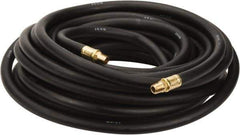 Continental ContiTech - 3/8" ID x 0.688" OD 50' Long Oil Resistant Air Hose - MNPT x MNPT Ends, 300 Working psi, -20 to 190°F, 1/4" Fitting, Black - Industrial Tool & Supply